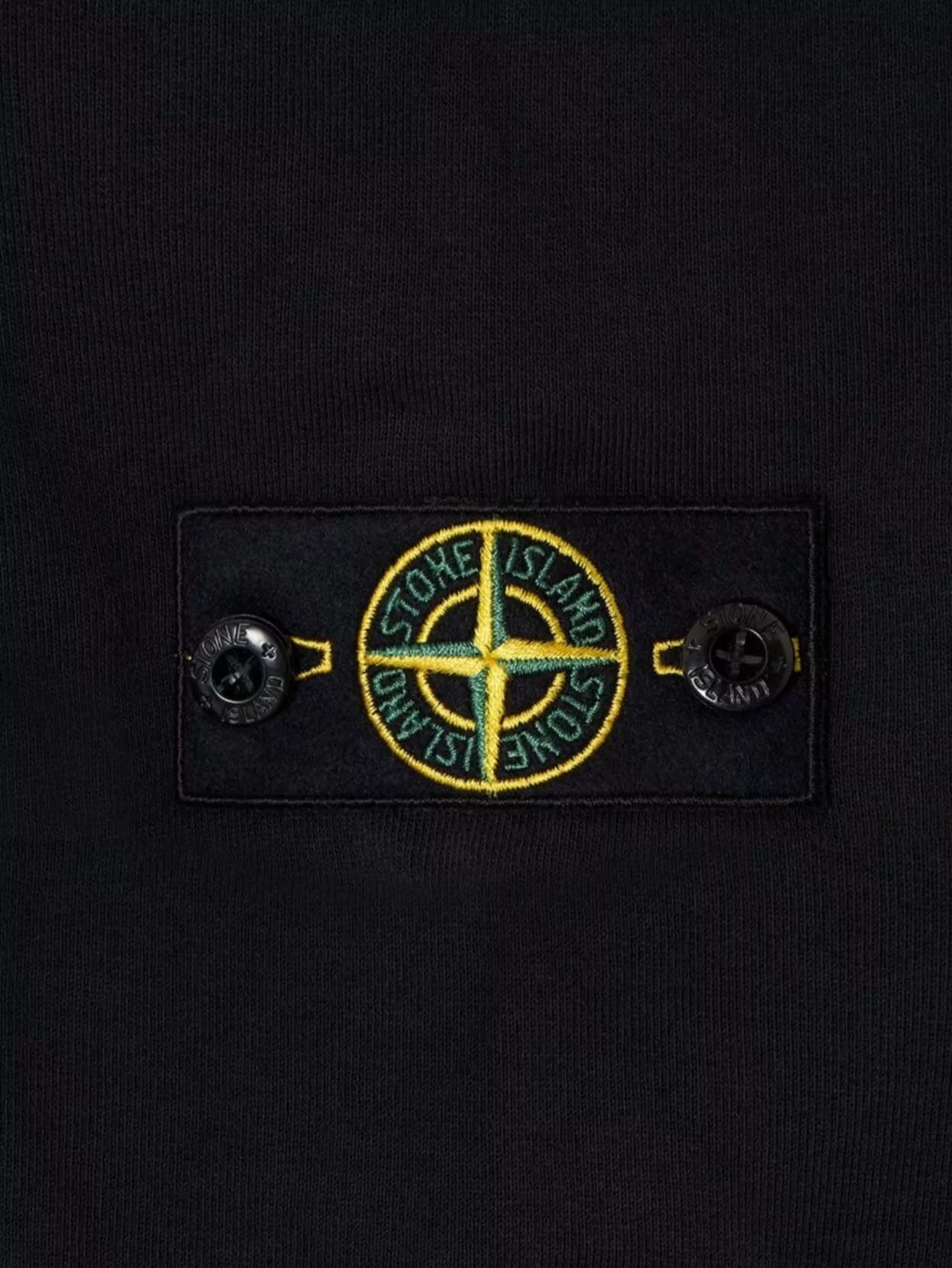 Stone Island Hooded Sweatshirt With Front Pocket And Ribbed Cuffs In Black
