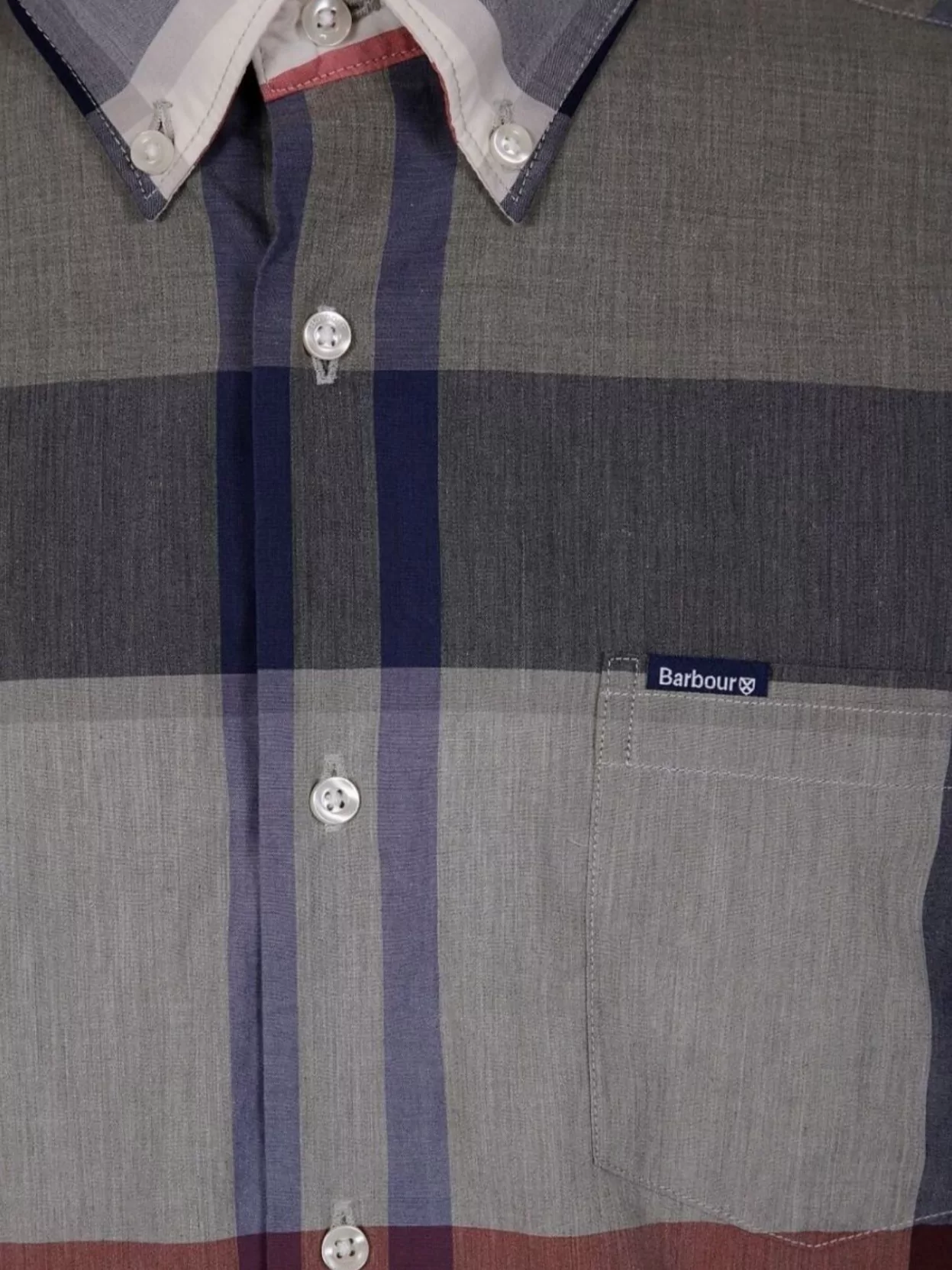 Barbour Tailored Shirt Check Collar Button-down In Brown