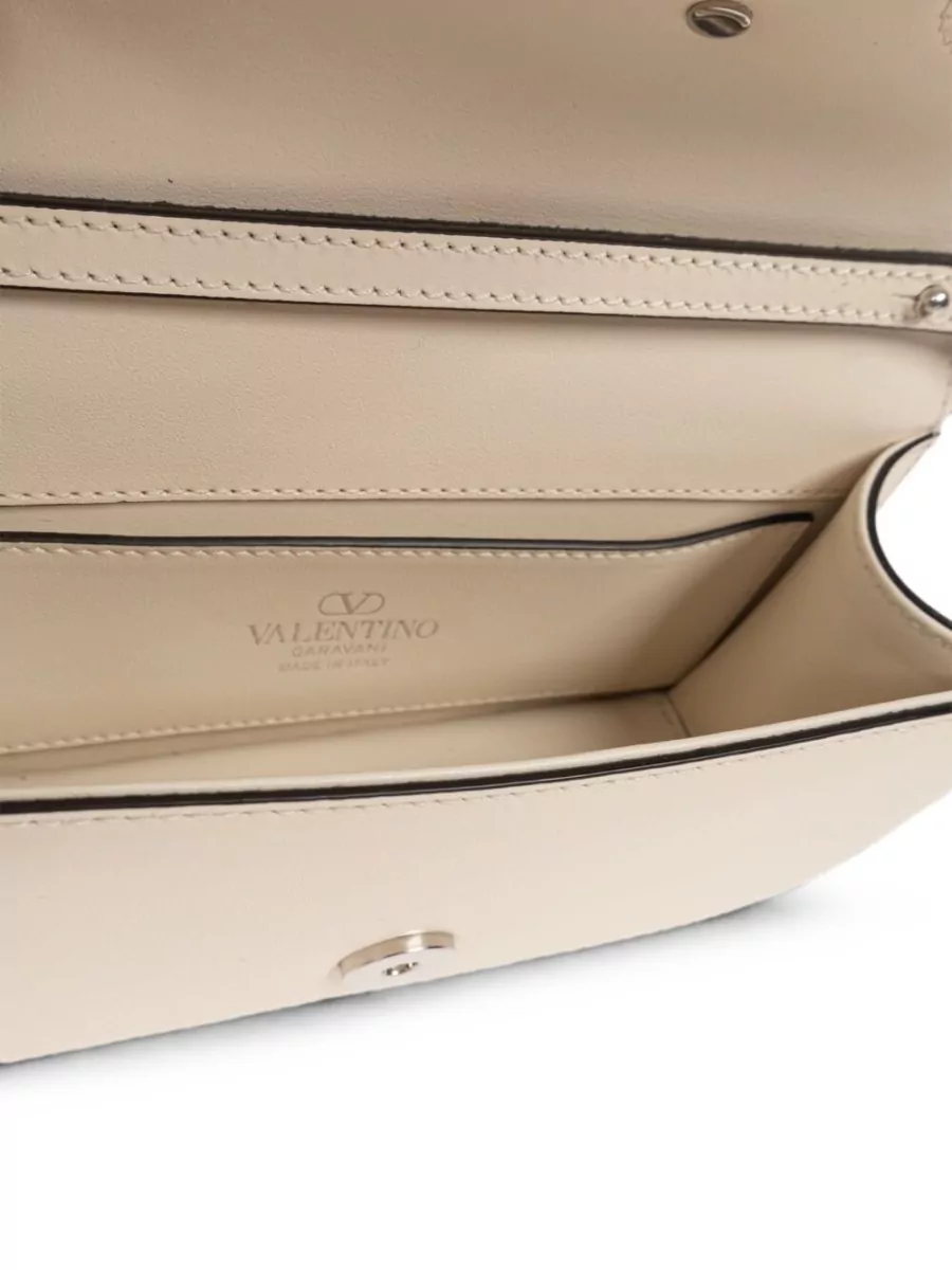 Valentino Garavani Locò Small Leather Crystal-Embellished Shoulder Bag