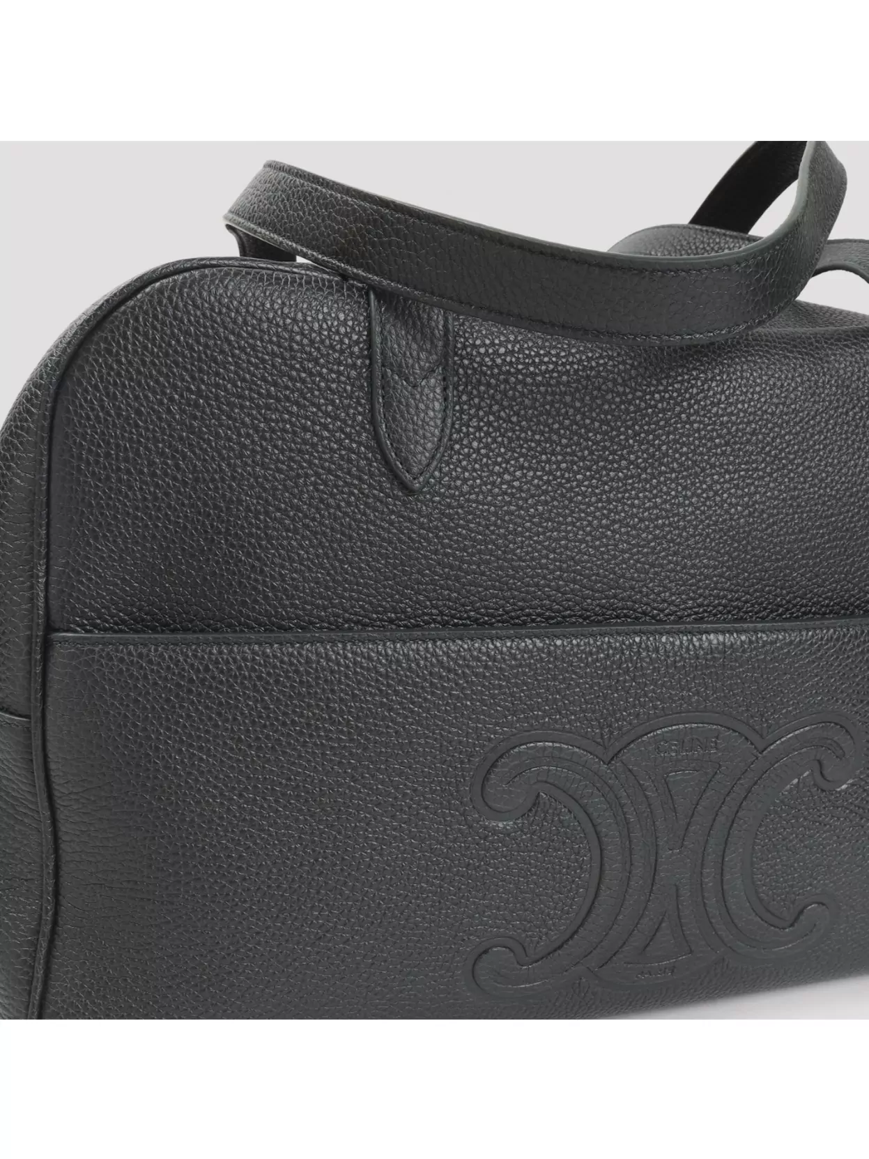 Celine Leather Duffle Bag Front Pocket