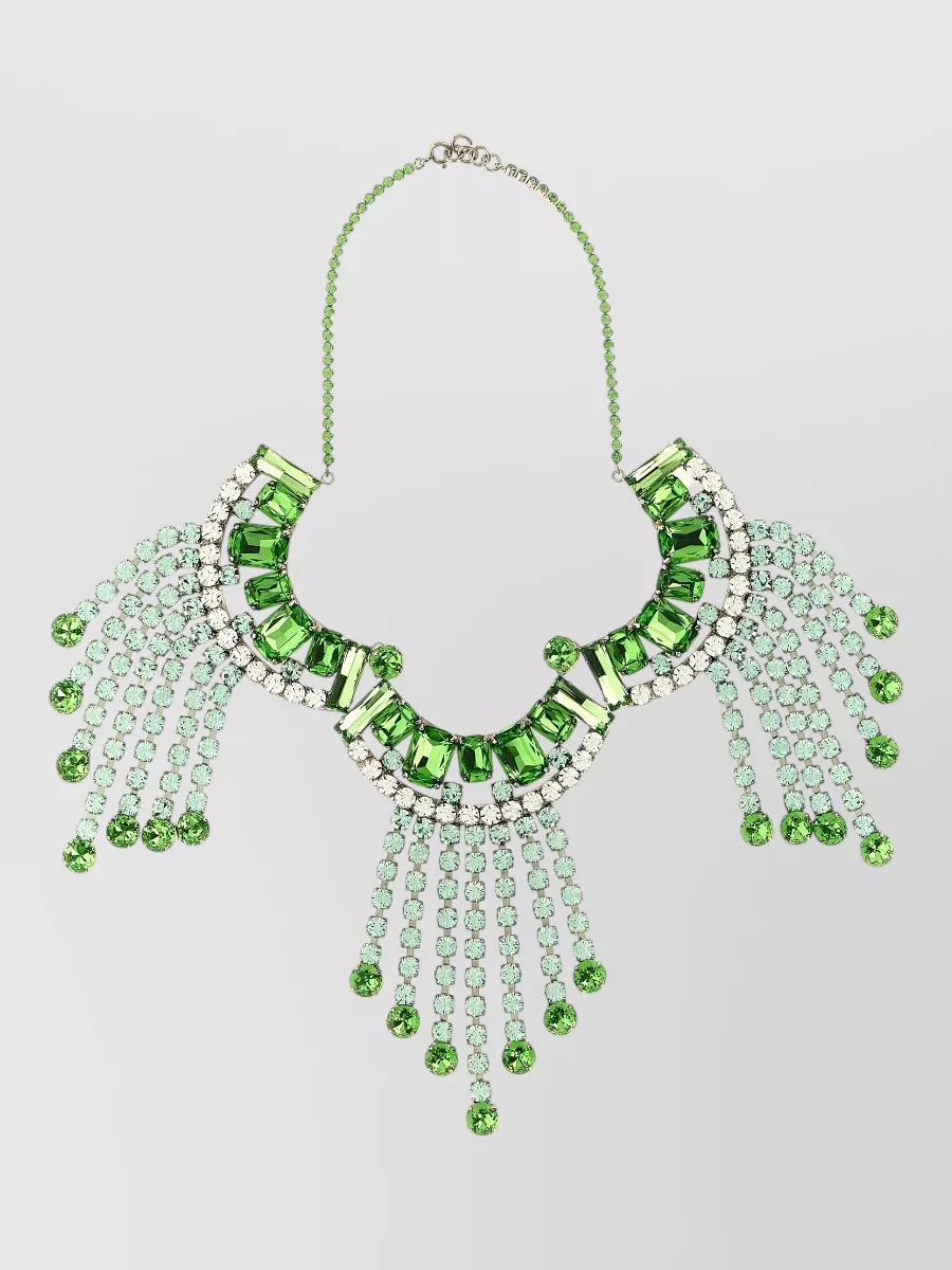 Dries Van Noten crystal-embellished maxi necklace