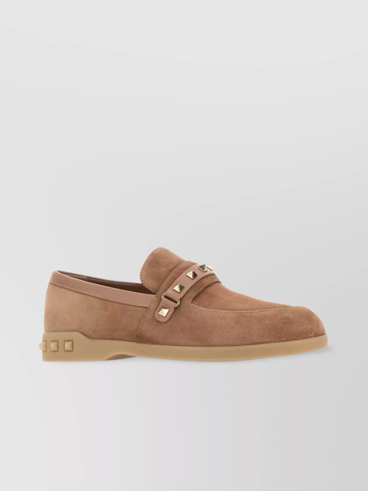 Shop Valentino Antiqued Suede Leisure Flows Loafers