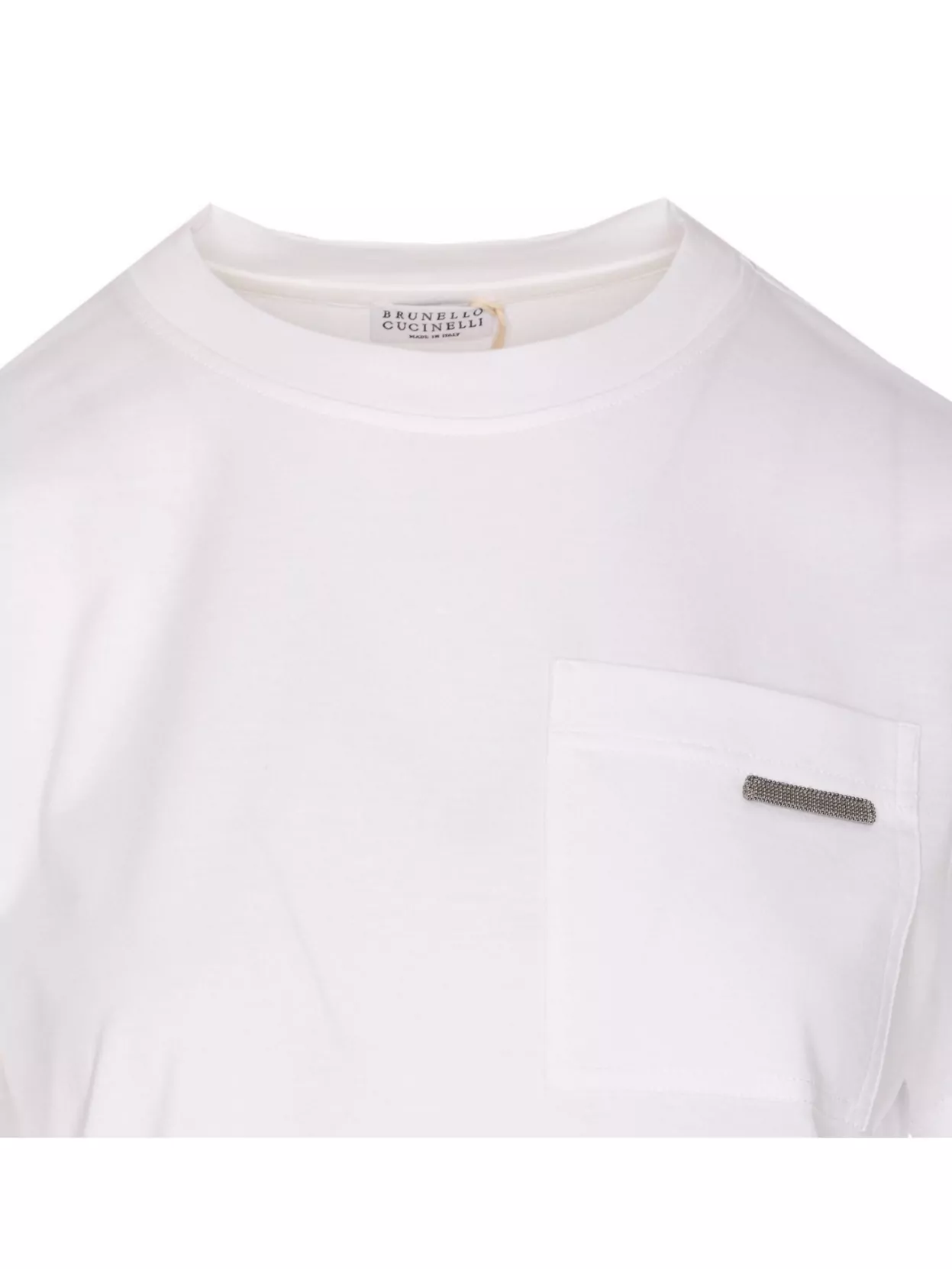 Brunello Cucinelli Short Sleeve Top Featuring Pocket Detail