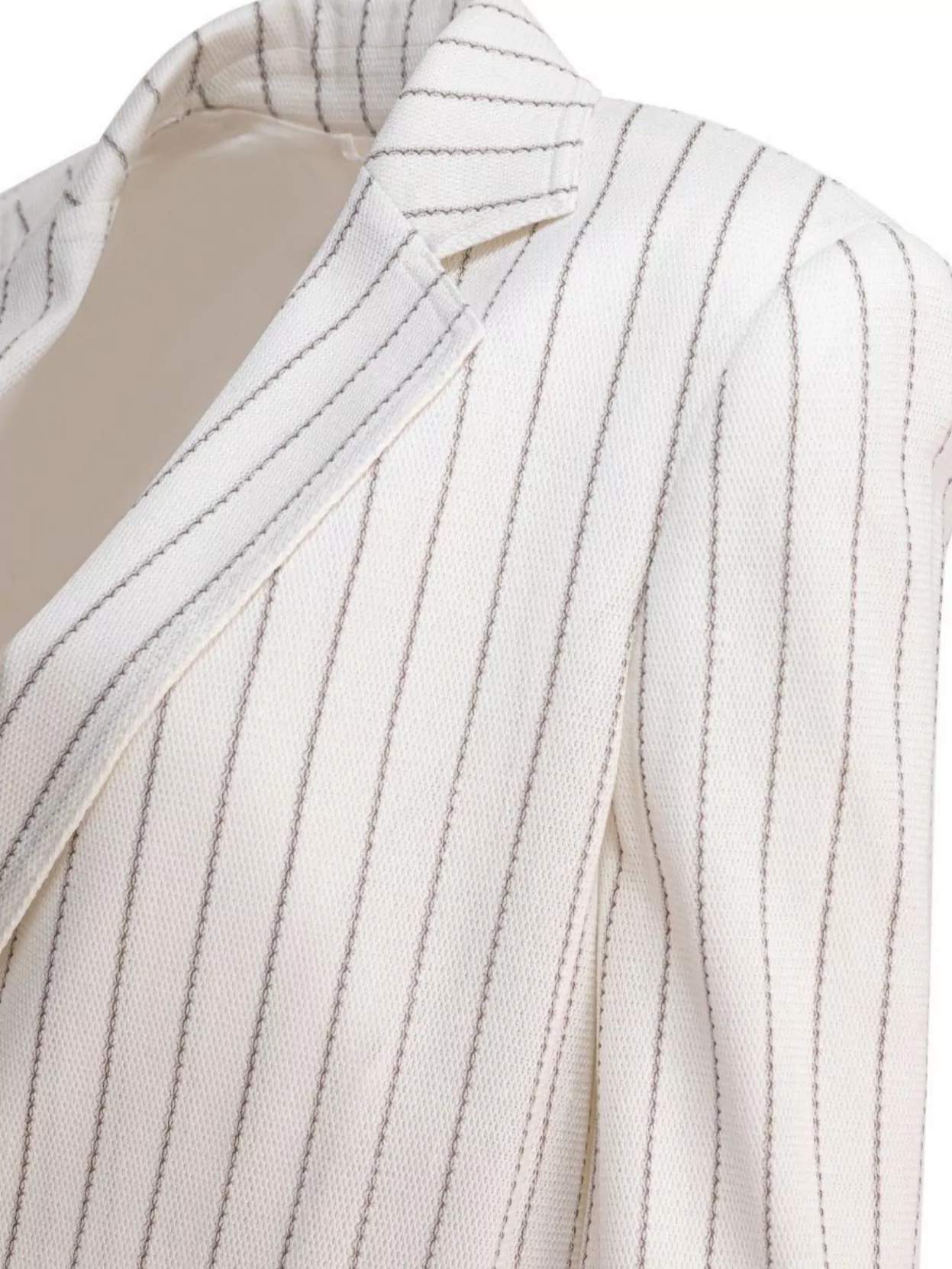 Shop Max Mara Striped Lapel Front Pockets Jacket
