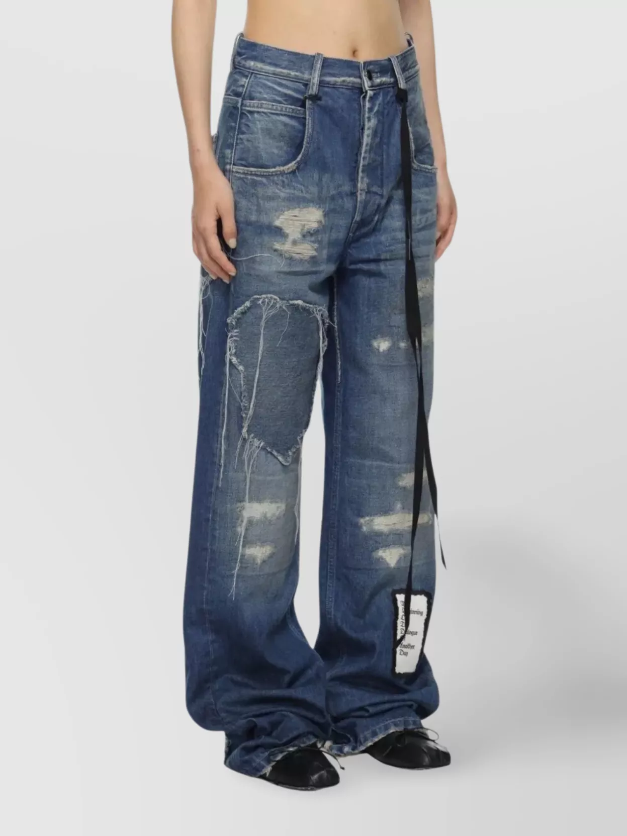Ann Demeulemeester Claire 5-Pockets Distressed Trousers