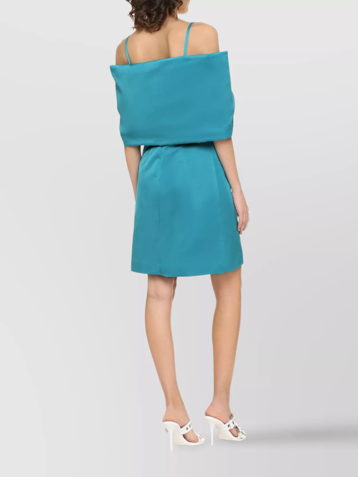 Shop P.a.r.o.s.h Bow Detail Knee-length Dress With Adjustable Straps