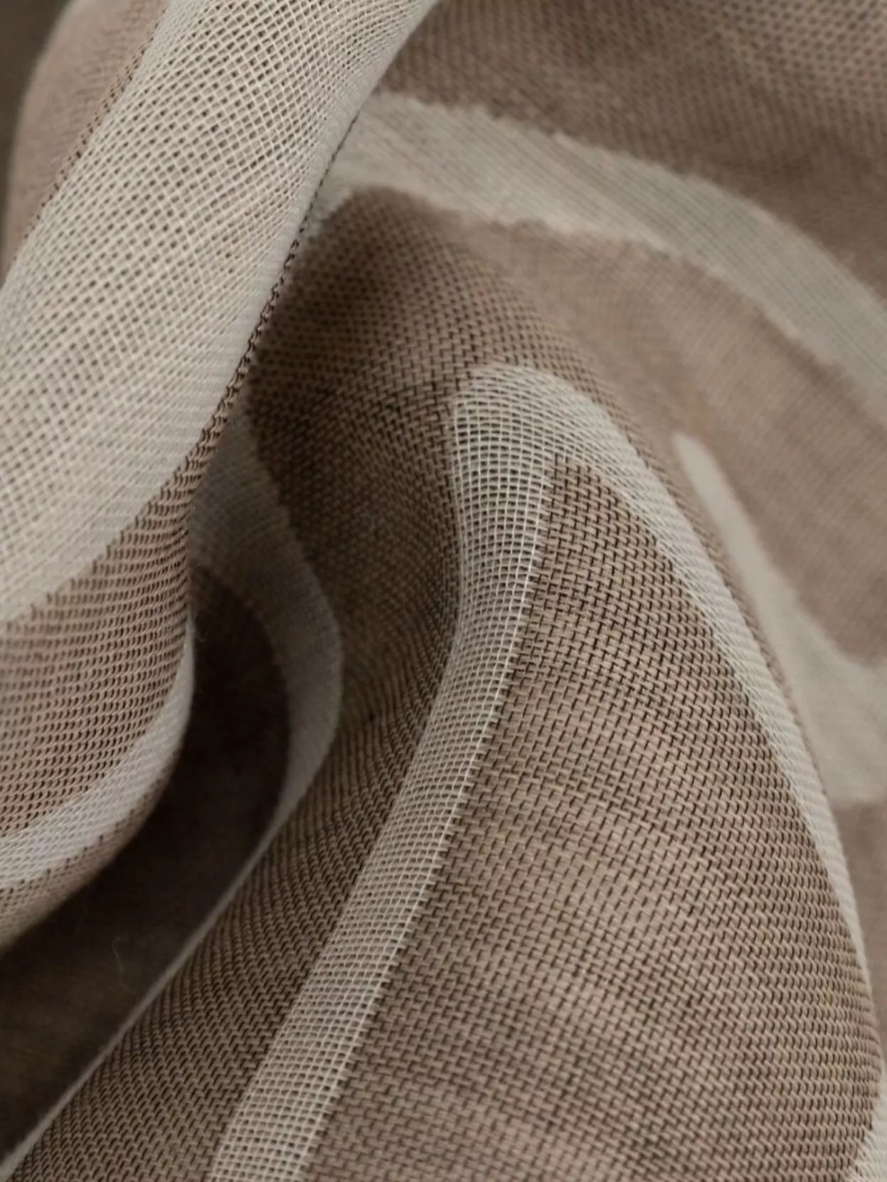 Max Mara Soft Lightweight Fringed Abstract Scarf