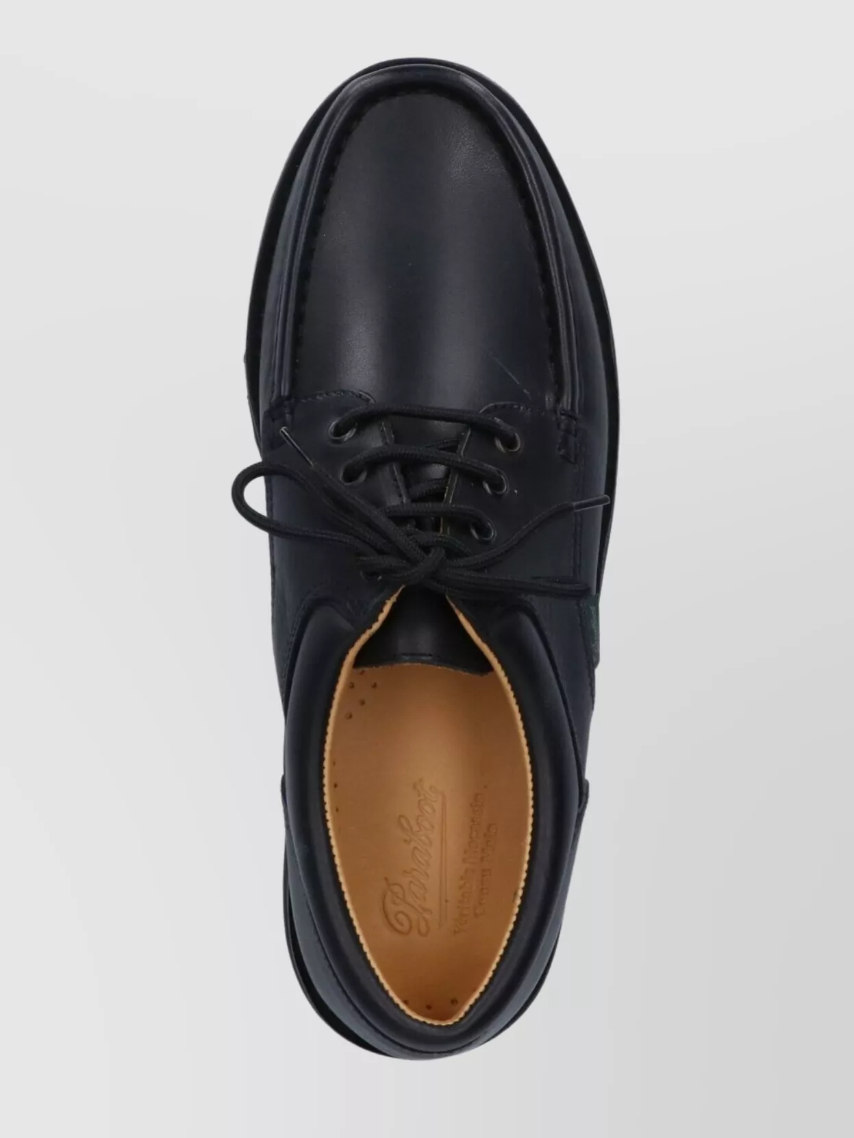 Paraboot Round Toe Leather Brogues With Stitch Detailing