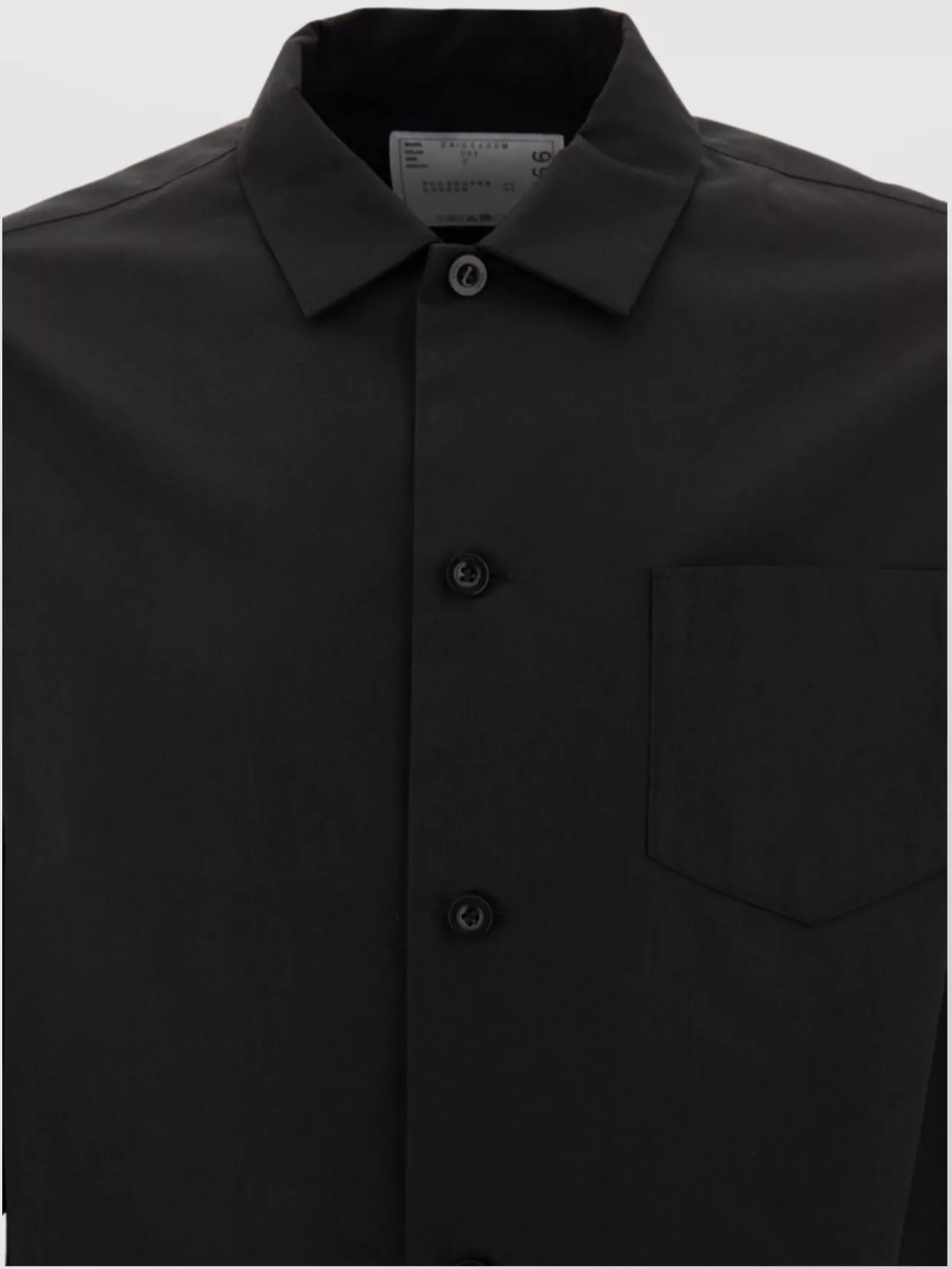 Sacai Shirt With Chest Pocket And Pleated Back