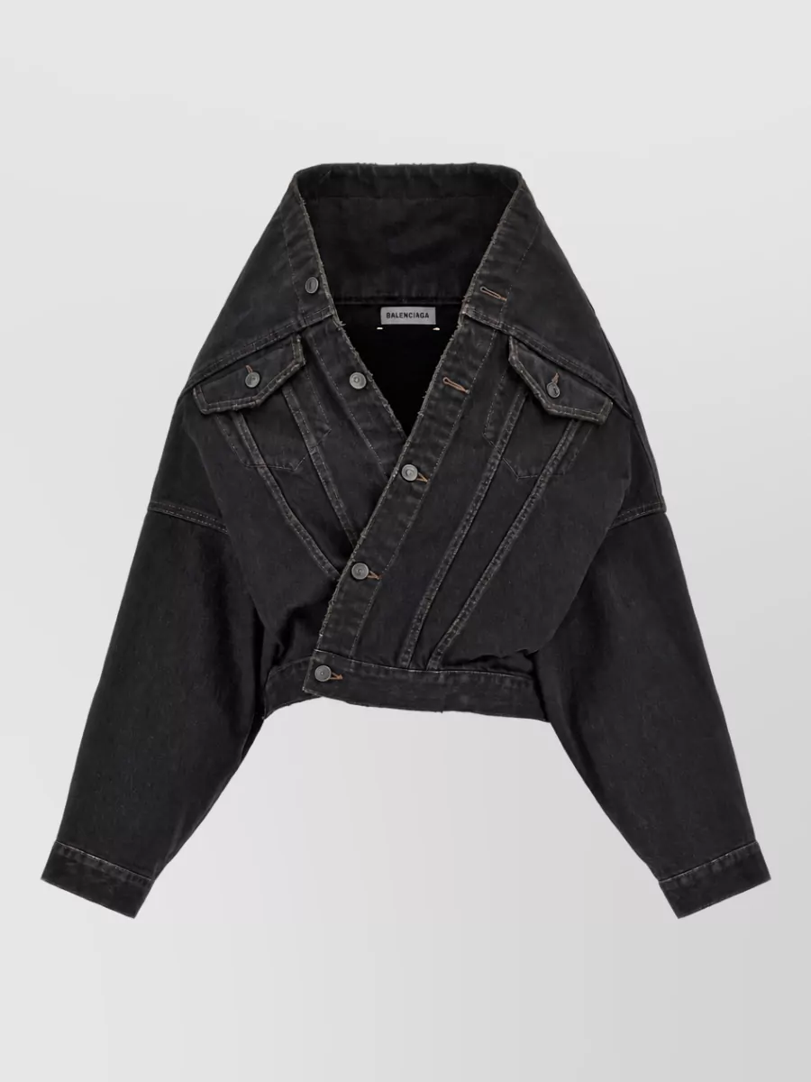 Balenciaga denim asymmetric jacket