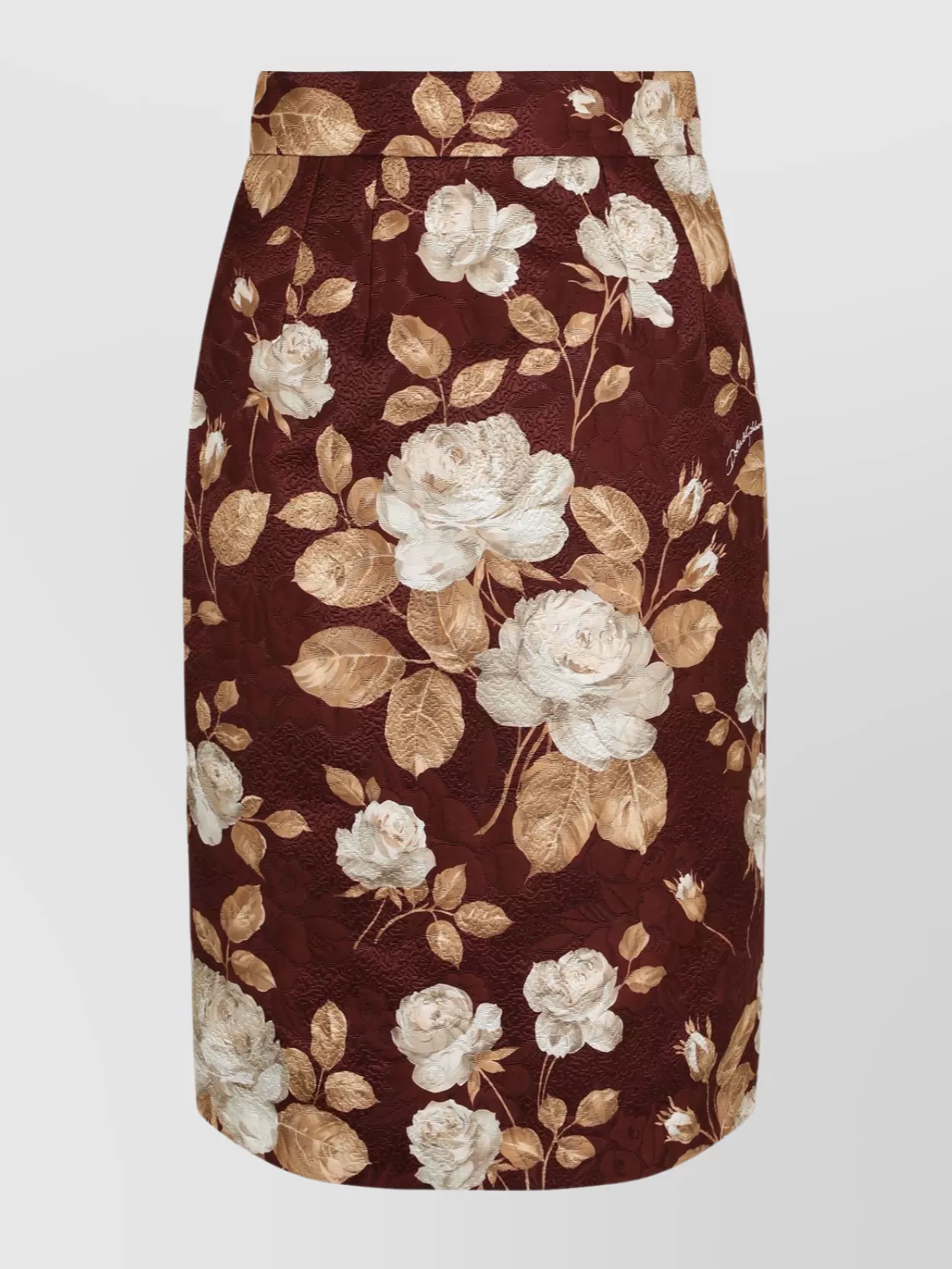 Dolce & Gabbana Floral Midi Skirt High Waist In Multi