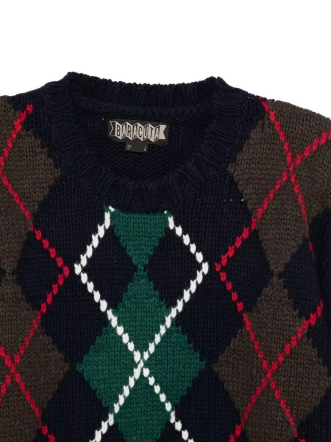 Baracuta Tartan Crew Neck Long Sleeve Sweater