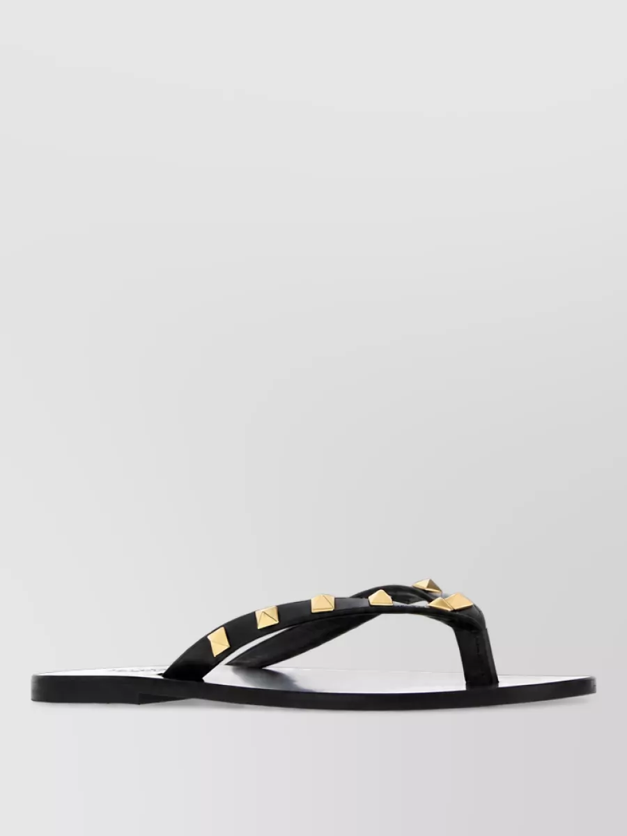Valentino Garavani leather rockstud thong slides