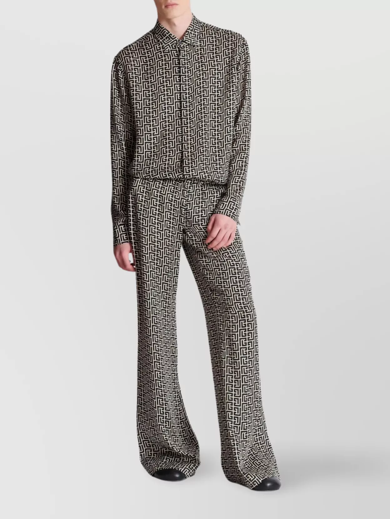Balmain Geometric Pattern Long Sleeves Shirt