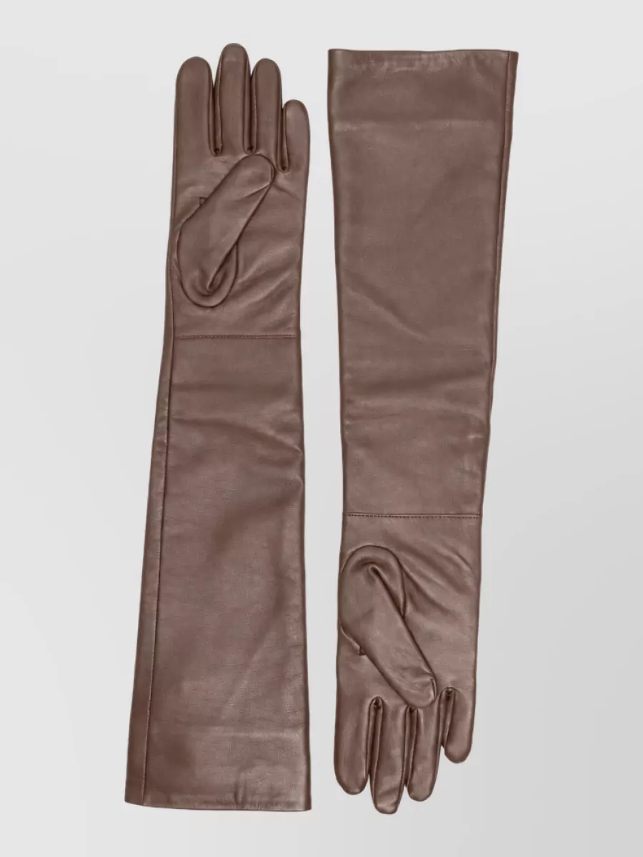 The Frankie Shop leather long gloves