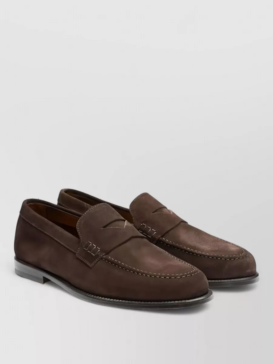 Doucal's leather penny loafers