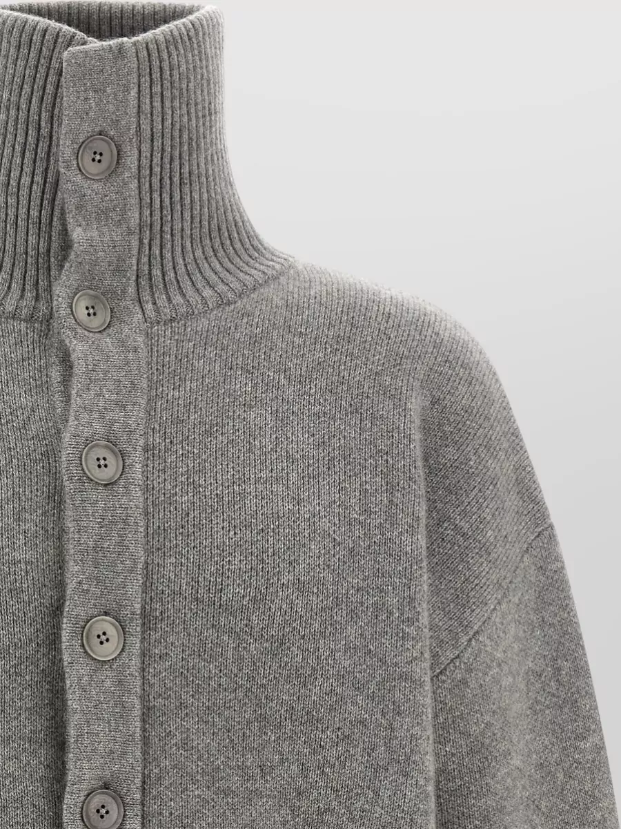 Extreme Cashmere Cashmere Ribbed High Neck Cropped Bomber Jacket