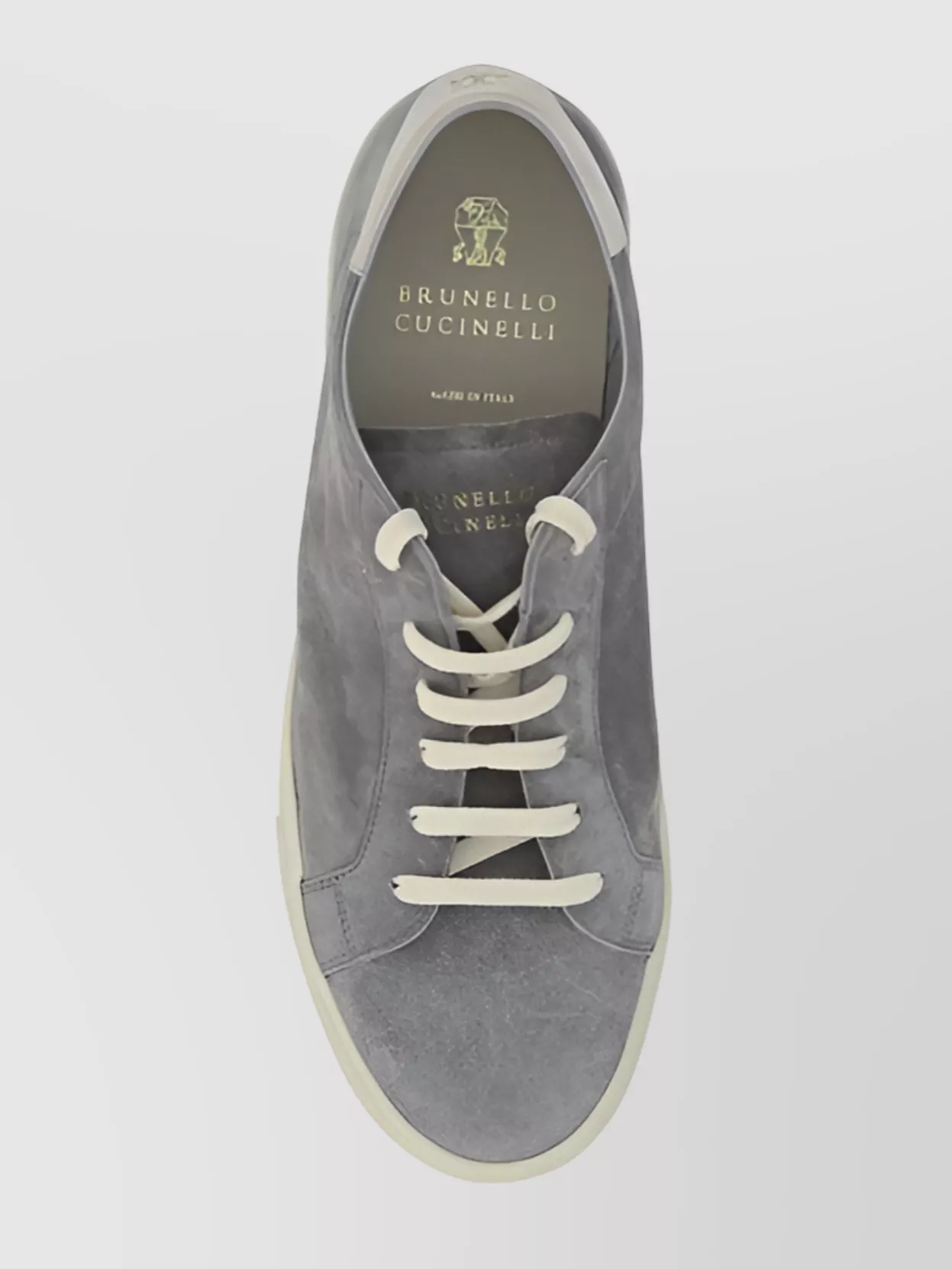 Brunello Cucinelli Round Toe Calfskin Suede Sneakers