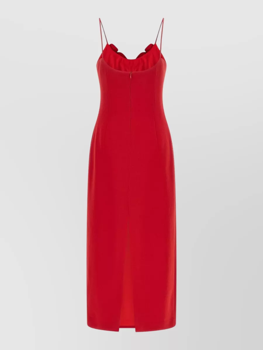 Magda Butrym wool-blend floral-appliqué midi dress