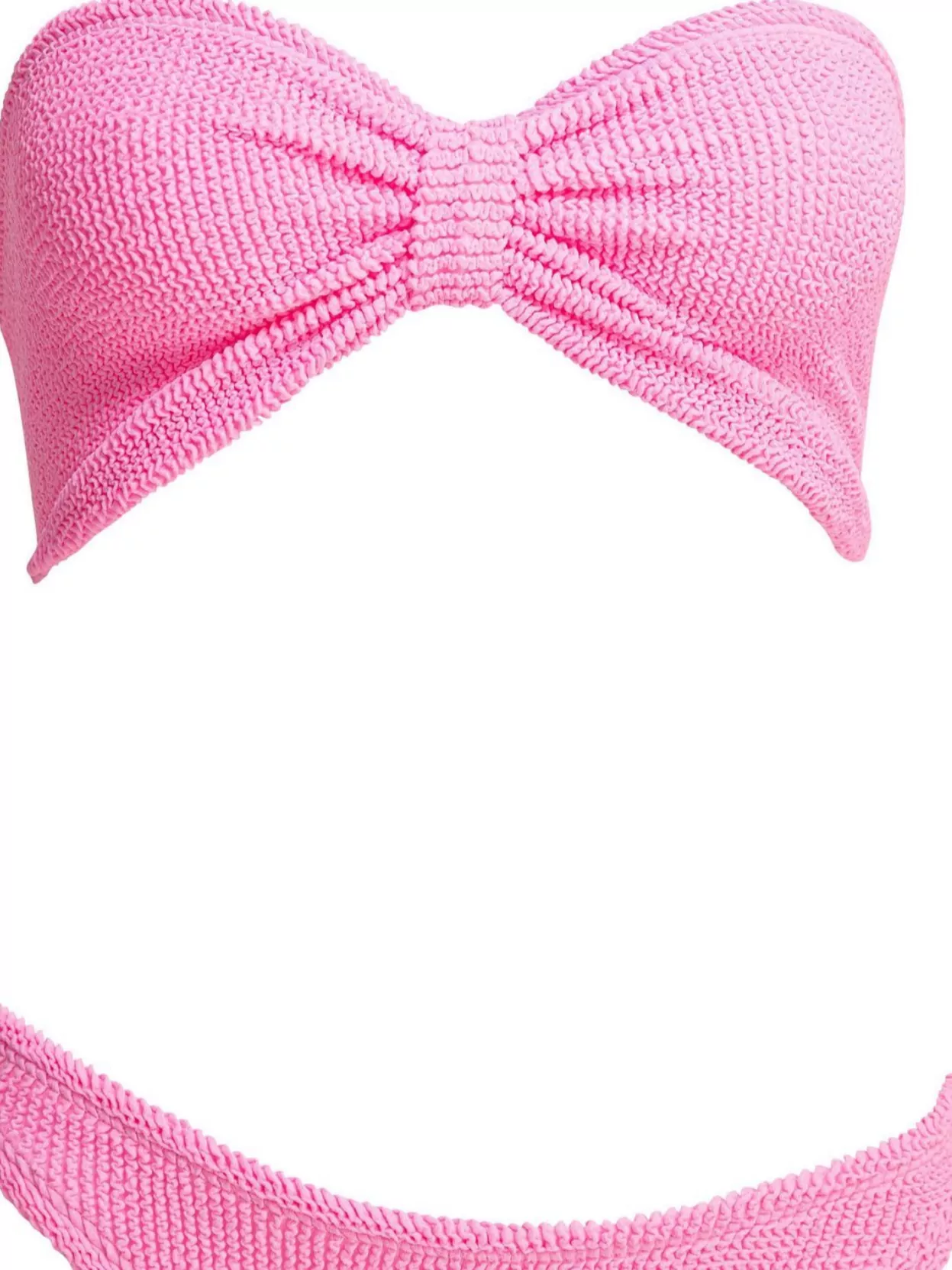 Shop Hunza G Bandeau Top With Bow Detail And High-cut Leg