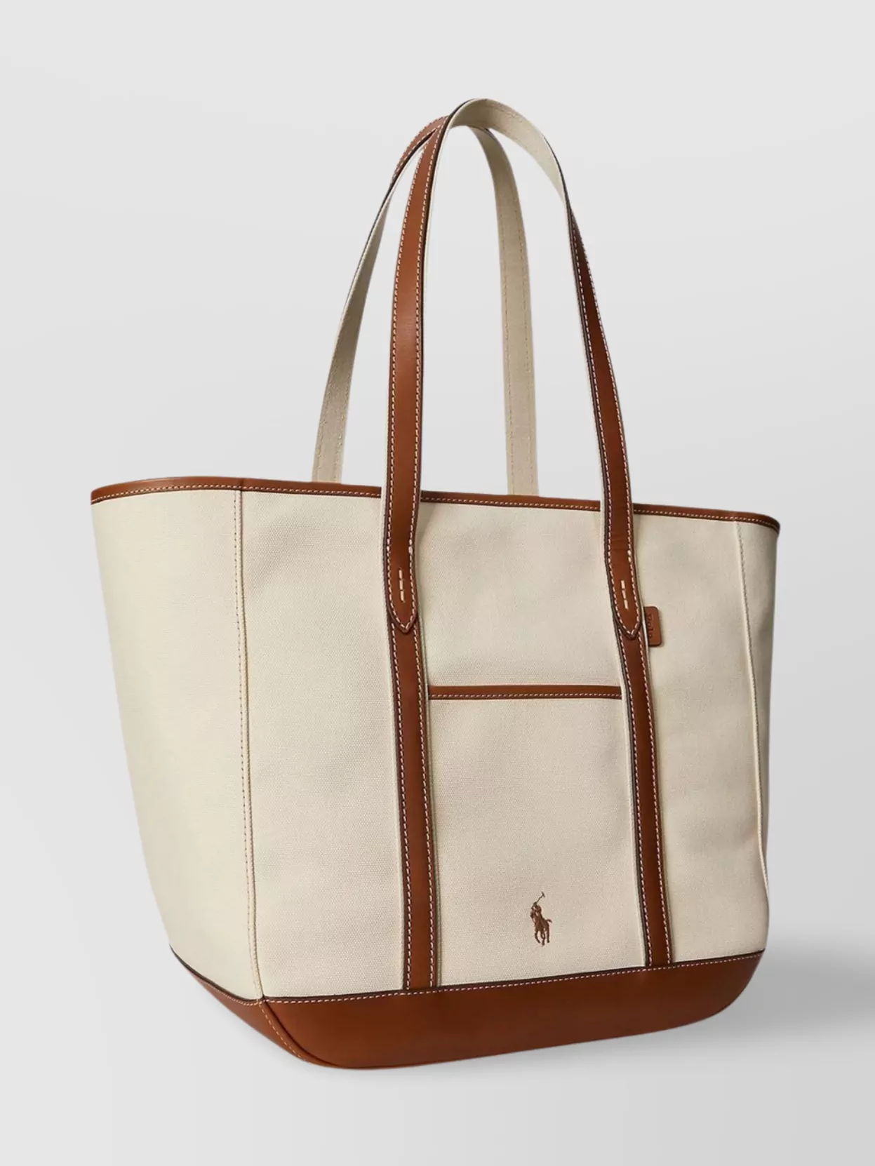 Polo Ralph Lauren Canvas And Leather Shoulder Bag