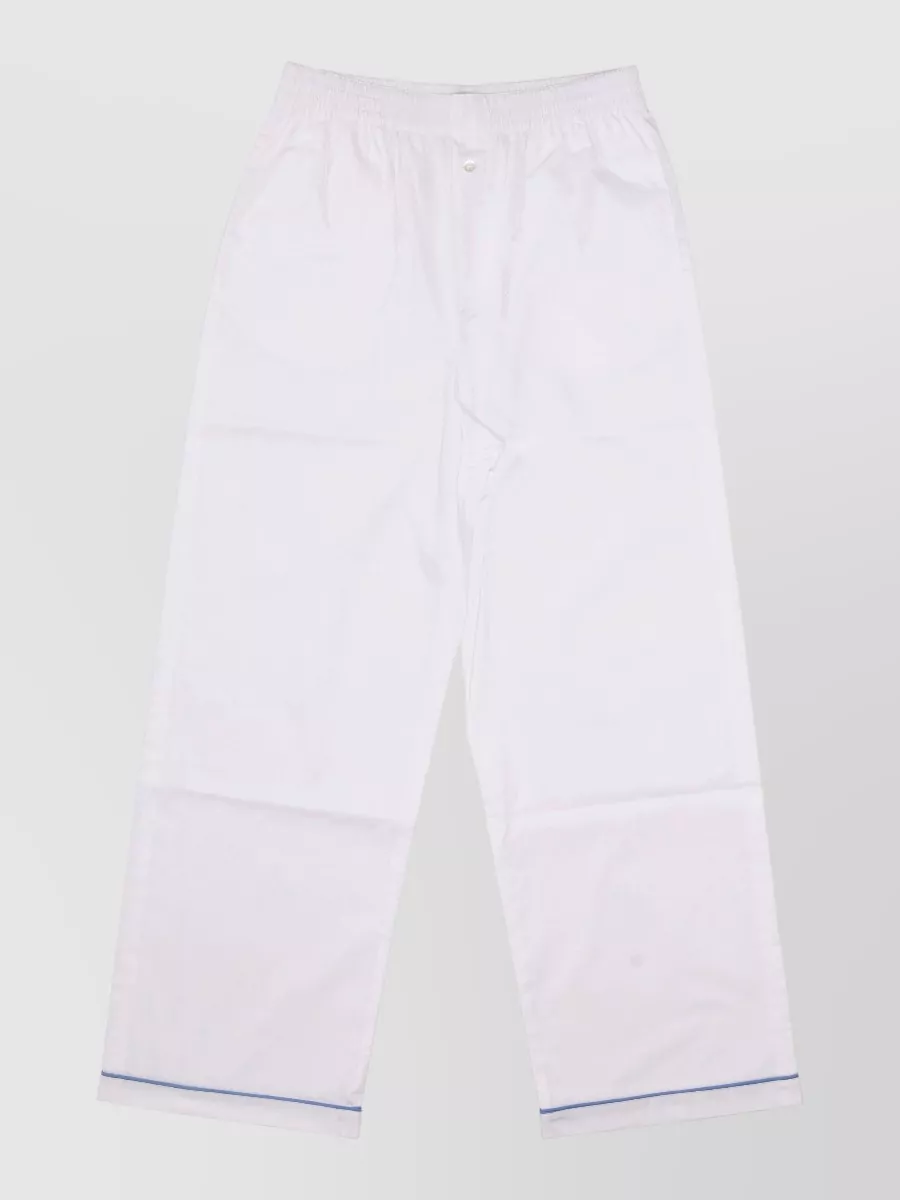 La Rose Cotton Straight Trousers