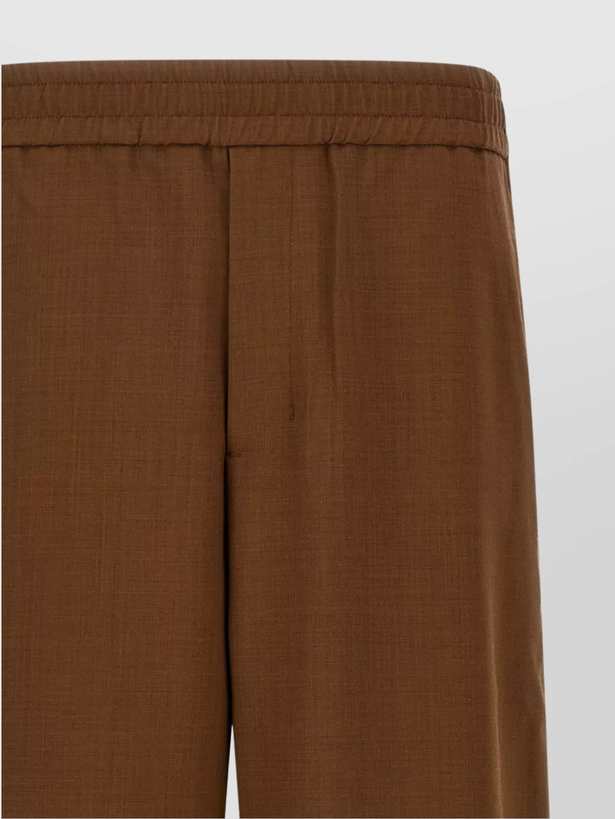 Ami Alexandre Mattiussi Trousers Wool Adjustable Waistband In Brown