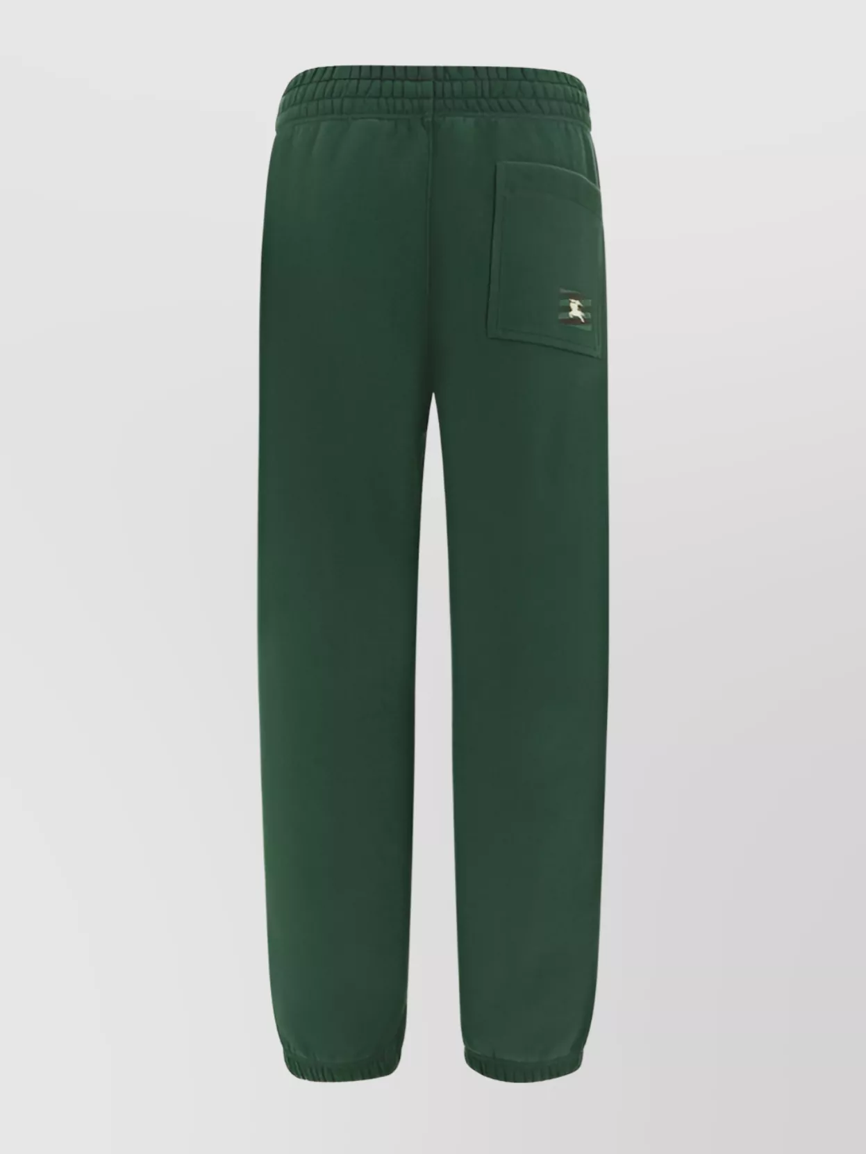 Shop Burberry Cotton Jogger Trousers With Side And Back Pockets