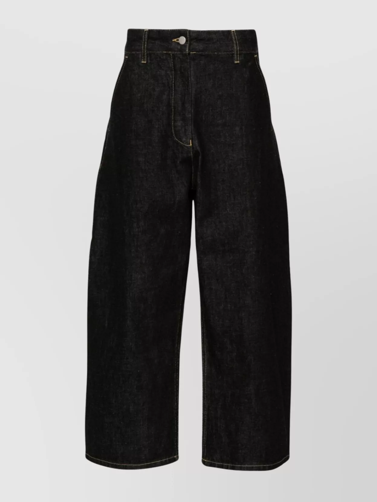 Studio Nicholson denim high-rise cropped wide-leg jeans