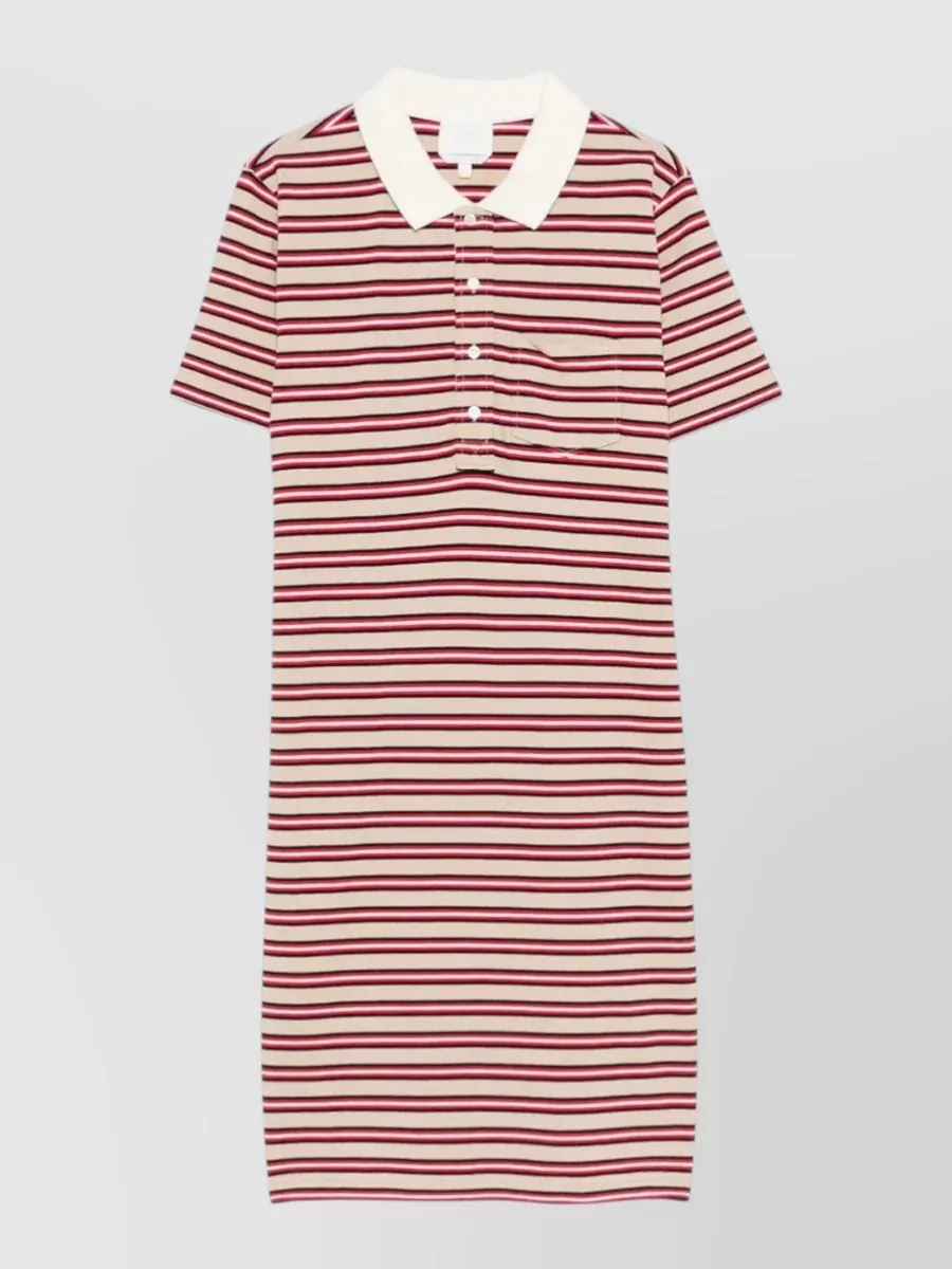 A.P.C. cotton striped polo mini dress