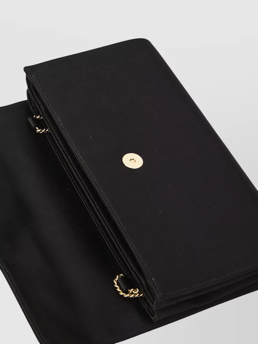 Roger Vivier Satin Envelope Shoulder Bag Chain Strap