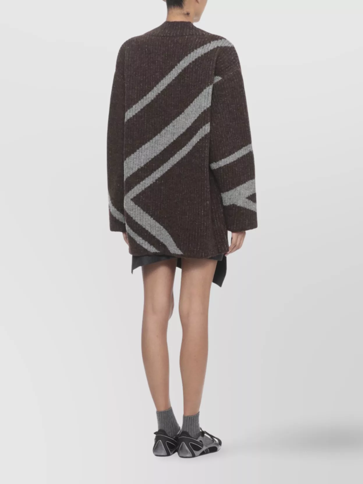 The Attico Oversized Knit Sweater Geometric Design
