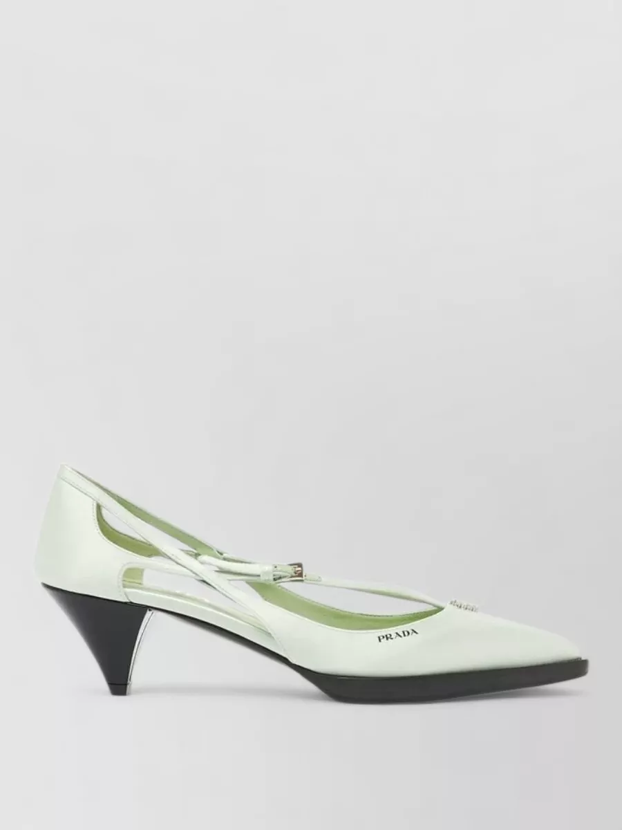 Prada Silk Mid Heel Pumps