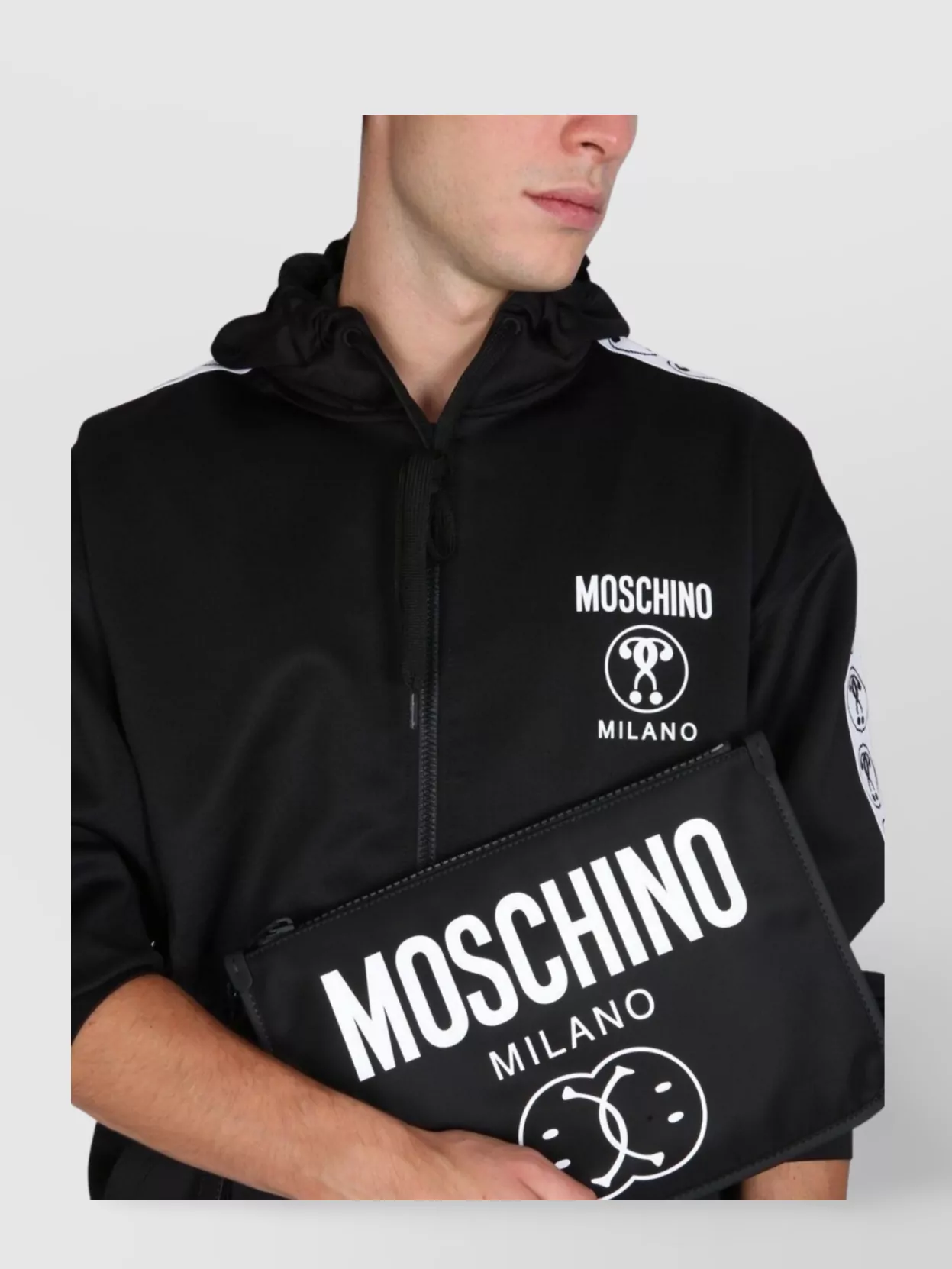 Moschino Logo Hooded Sweatshirt Pockets