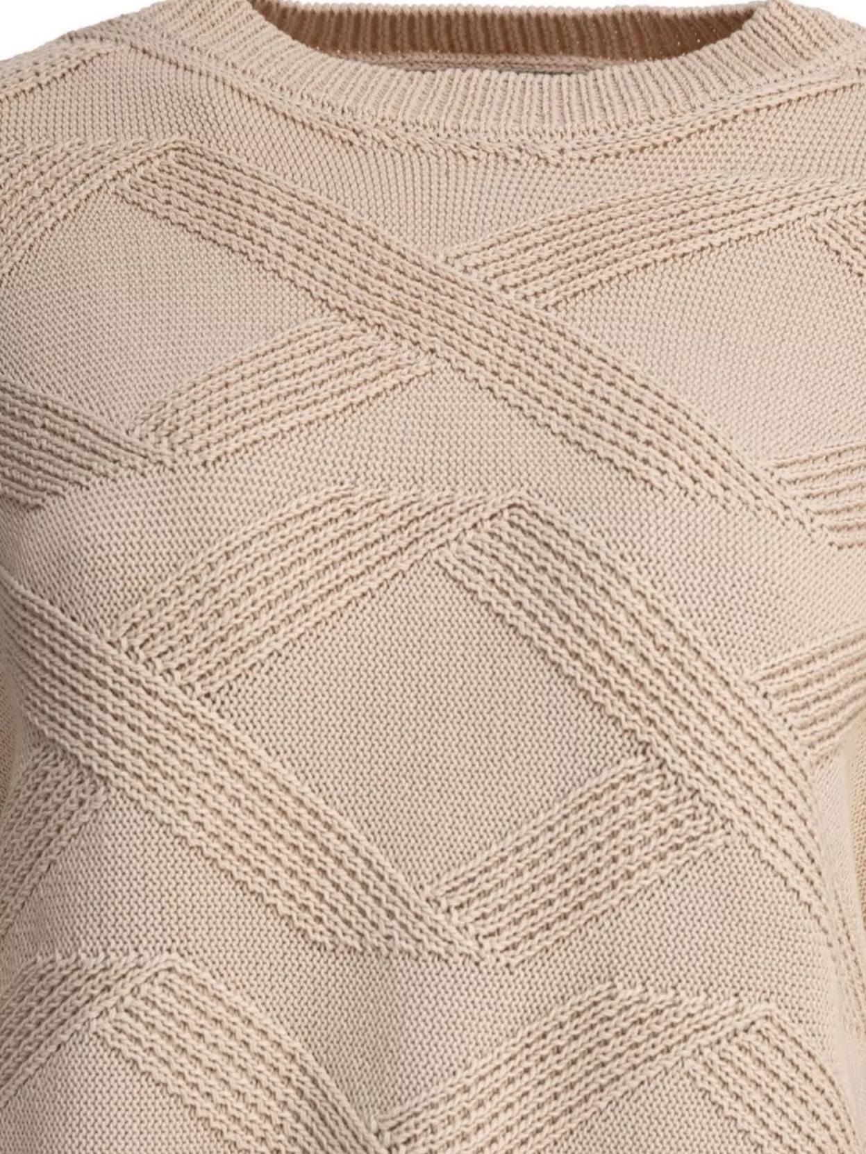 LOULOU STUDIO CREW NECK TEXTURED KNIT SWEATER