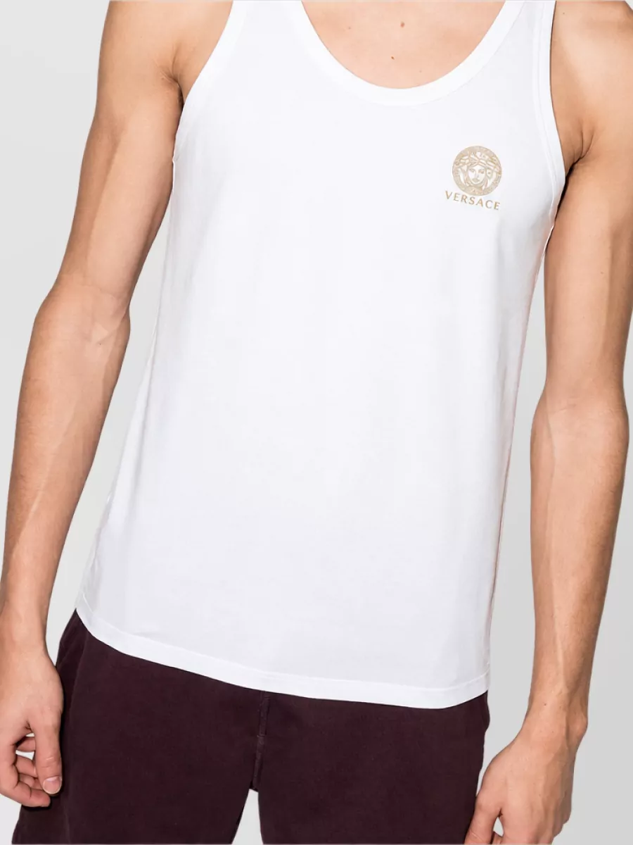 Versace Medusa Logo-Print Sleeveless Top