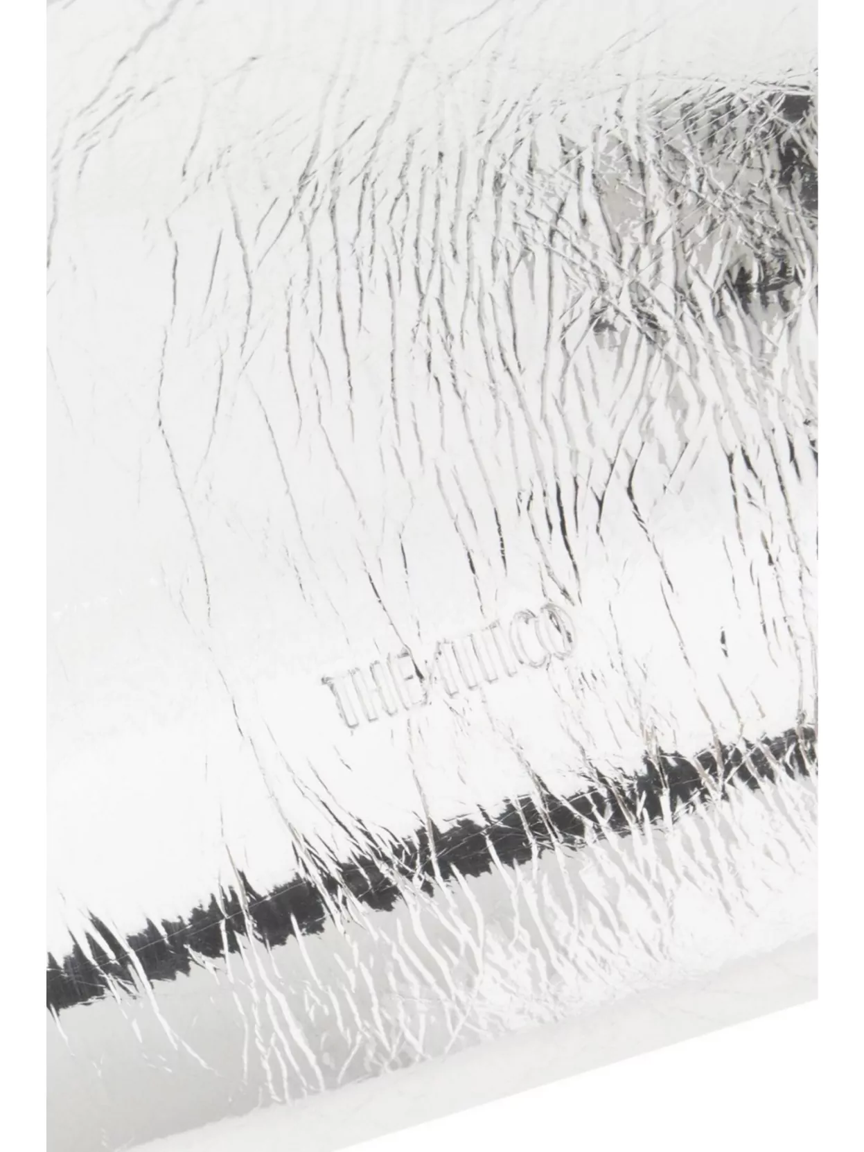 The Attico Structured Craquelé Leather Clutch Metallic Finish