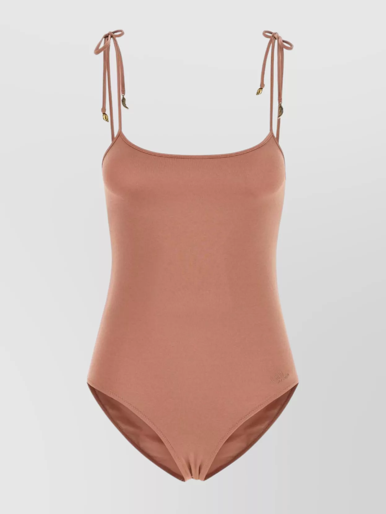 Chloé Stretch Nylon Swimsuit Featuring Adjustable Straps In Pink