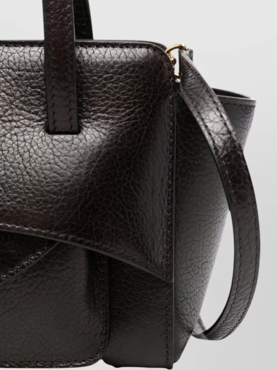 Hidesins Grained Leather Shoulder Bag