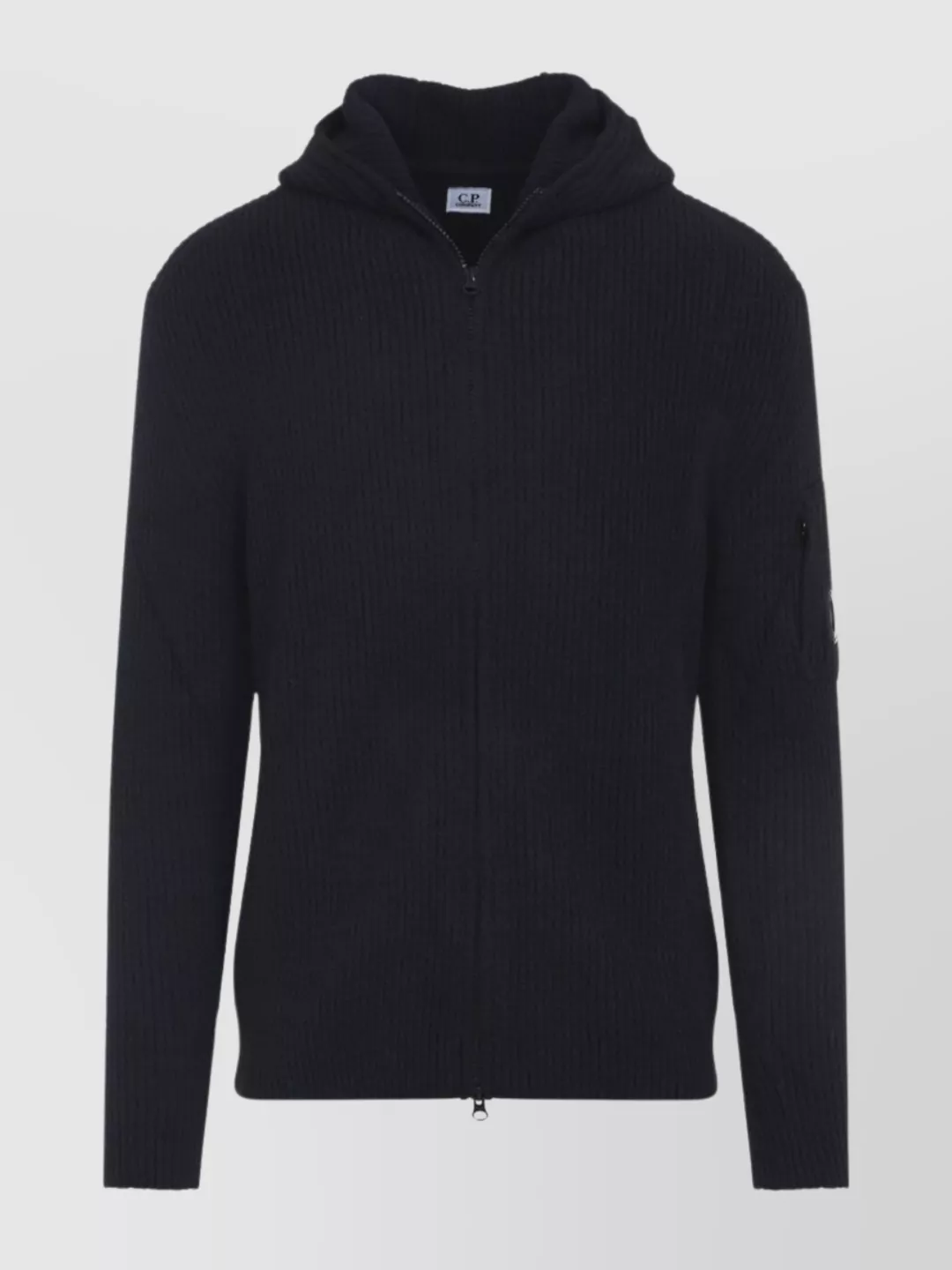 C.p. Company Hooded Cardigan With Long Sleeves And Pocket