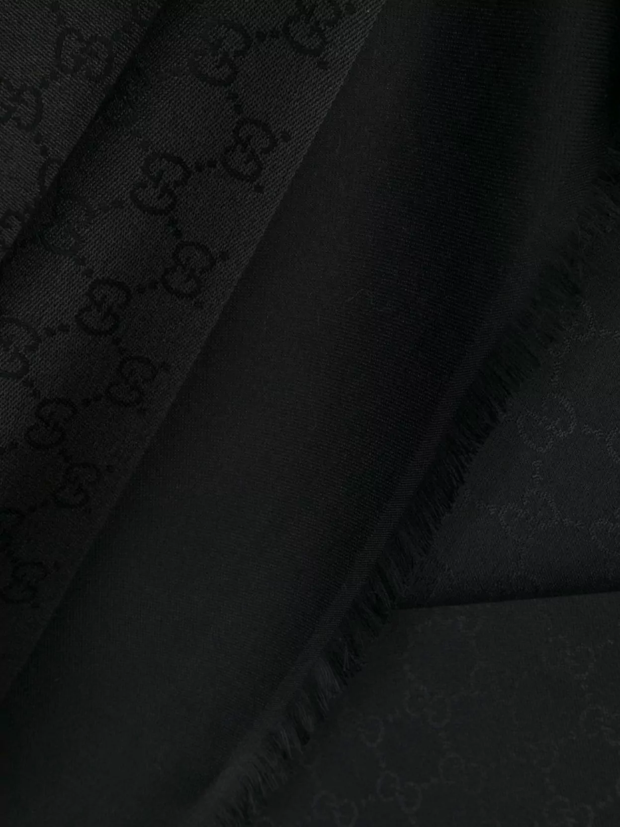 Gucci Sirens Silk Cotton Jacquard Shawl Fringe