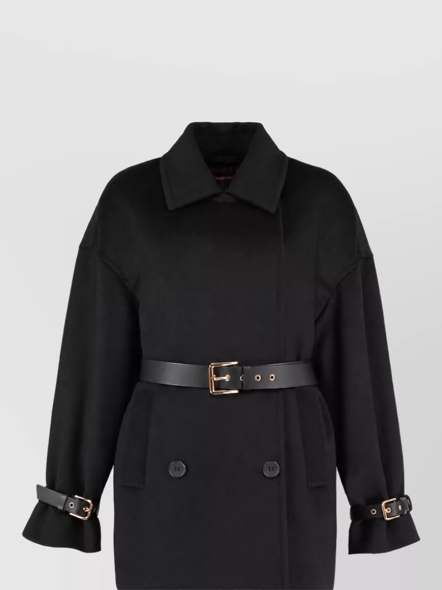S Max Mara virgin wool double-breasted oversized coat