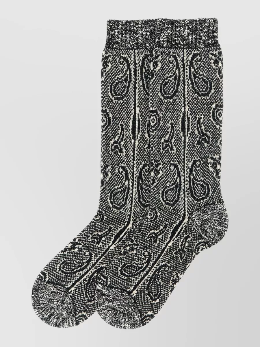 Dries Van Noten Paisley Jacquard Knit Ankle Socks In Multi