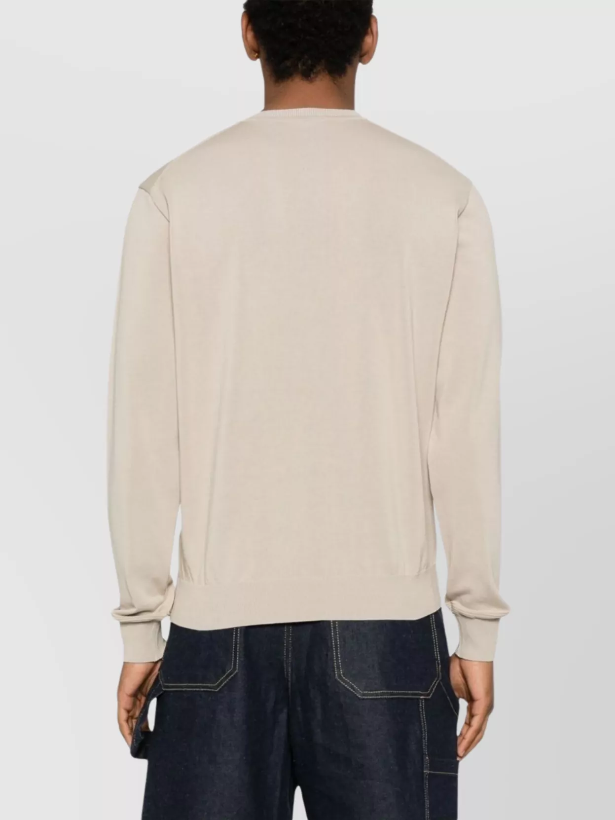 Paul & Shark Beige Crew Neck Sweater In Pink