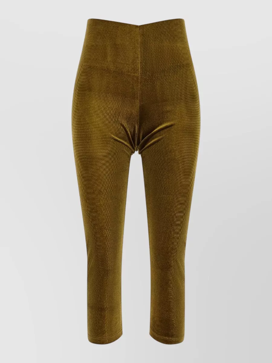 The Andamane velvet high-rise cropped leggings