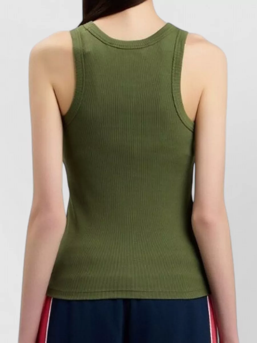 Palm Angels Logo-Print Fitted Tank Top