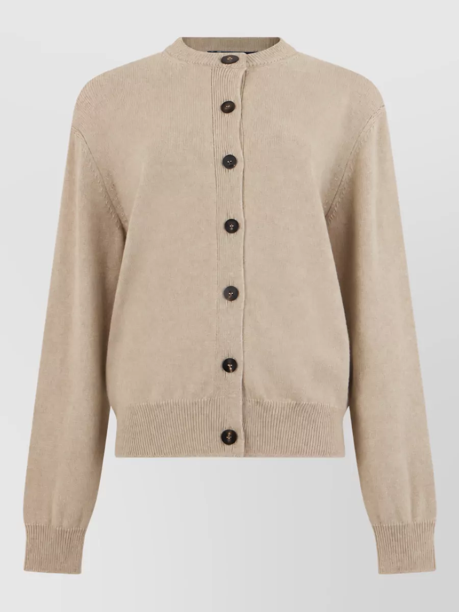 Jacquemus ribbed crew neck cardigan