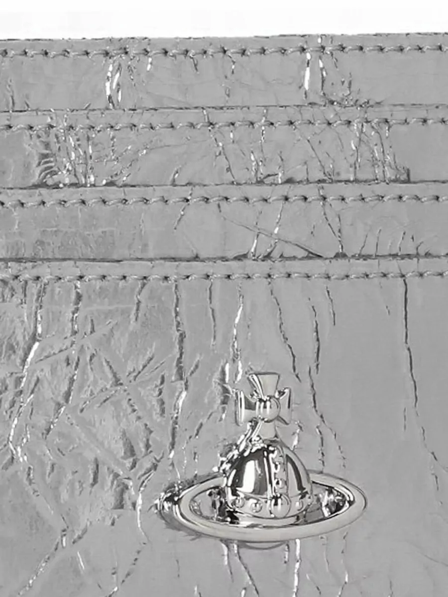 Vivienne Westwood Metallic Leather Card Holder Wallet