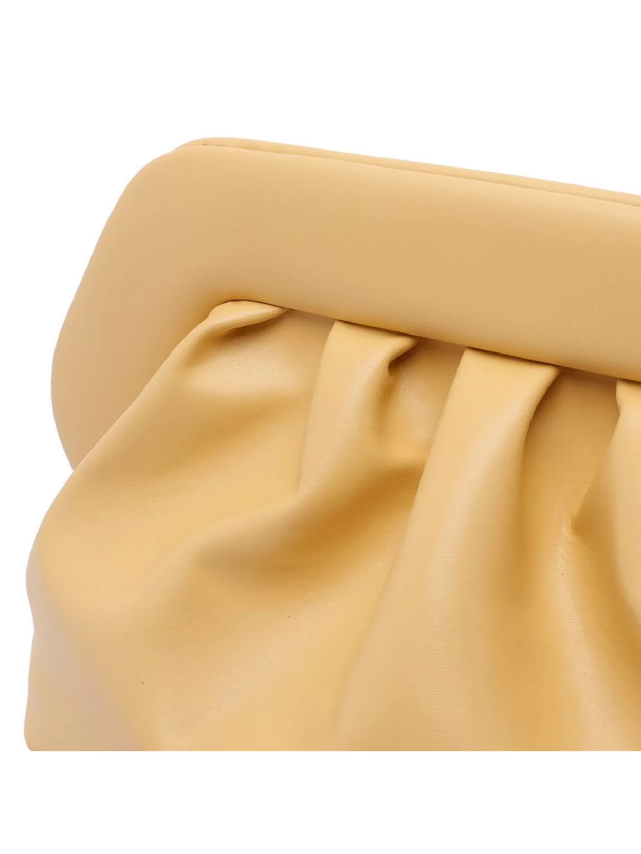 Themoiré Pleated Rectangular Clutch Adaptable Strap