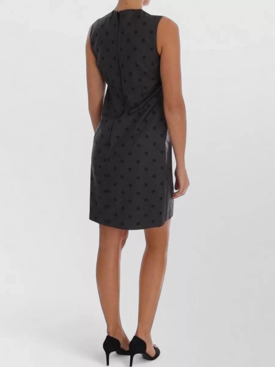 Dolce&Gabbana Wool Sleeveless Polka-Dot Knee-Length Dress